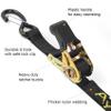 Ayaport Boat Trailer Transom Tie Down Straps for Boat Jet ski Kayak Canoe 4 Feet 2400lbs Break Strength Heavy Duty Ratchet Straps with S Hooks, Pack of 2 view 2