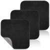 Aoriher 3 Pieces Bowling Ball Towel Shammy Pad Rag Bowling Ball Microfiber Towel Easy Wipe Off Grip for Cleaning from Dirt Oil Accessories(Classic,9.8 x 7.8 Inch,Black)