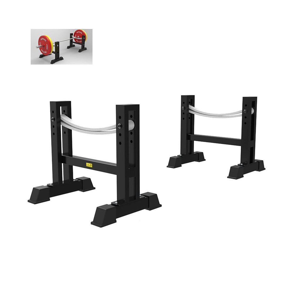 EAS1SOOPE Rack Pulls - Rack Deadlift Barbell Elevation Stand, Silencer Drop Pads Weightlifting Crash Cushion Mats, Deadlift Dampener Floor Platform