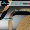 TECEUM 1 Inch Webbing  Caramel  25 Yards  1 Webbing for Outdoors Indoors Crafting DIY view 2