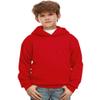 Girls Red Hooded Sweatshirt Classic with Big Pocket Long Sleeve Cute Unisex Kids Athletic Hoodies 7-8 Years view 1