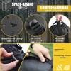 Azarxis Compression Stuff Sack Water-Resistant Ultralight Sleeping Bag Storage Bag Space Saving Gear for Traveling Camping Hiking Backpacking (Black, Large) view 4