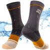 DRYMILE Slim Waterproof Socks, Soft Charcoal Yarn, Optimized Breathability and Odor Control, All-Season Outdoor Activities - Crew (L, Charcoal and Khaki) view 1