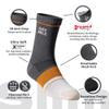 DRYMILE Slim Waterproof Socks, Soft Charcoal Yarn, Optimized Breathability and Odor Control, All-Season Outdoor Activities - Crew (L, Charcoal and Khaki) view 4