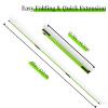 MoKo Golf Alignment Stick, 2 Set Golf Alignment Rods, 48" Collapsible Alignment Stick Golf Training Aid for Aiming, Putting, Posture Corrector, Golf Practice Sticks with Clear Tube Case, Green view 2