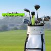 MoKo Golf Alignment Stick, 2 Set Golf Alignment Rods, 48" Collapsible Alignment Stick Golf Training Aid for Aiming, Putting, Posture Corrector, Golf Practice Sticks with Clear Tube Case, Green view 4