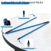 MoKo Golf Alignment Stick, 2 Set Golf Alignment Rods, 48" Collapsible Alignment Stick Golf Training Aid for Aiming, Putting, Posture Corrector, Golf Practice Sticks with Clear Tube Case, Blue view 3