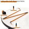 MoKo Golf Alignment Stick, 2 Set Golf Alignment Rods, 48" Collapsible Alignment Stick Golf Training Aid for Aiming, Putting, Posture Corrector, Golf Practice Sticks with Clear Tube Case, Orange view 3