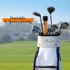 MoKo Golf Alignment Stick, 2 Set Golf Alignment Rods, 48" Collapsible Alignment Stick Golf Training Aid for Aiming, Putting, Posture Corrector, Golf Practice Sticks with Clear Tube Case, Orange view 4