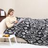 PuTian Merino Wool Blanket Camping Outdoor Blanket - 63" x 51" Bohemia Grey Great for Camping, Outdoors, Sporting Events, Survival & Emergency Kits -Super Soft Wool Blanket view 2
