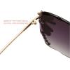 Vintage Rimless Square Rhinestone Sunglasses Women Retro Cutting Lens Luxury Bling Diamond Sun Glasses Female Party Eyewear (purple&pink) view 4