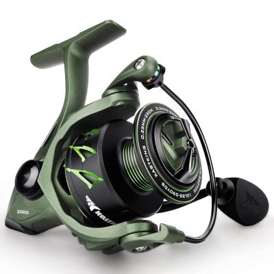 KastKing Spartacus II Spinning Reel Sealed Carbon Fiber 22LBs Max Drag 7+1 Stainless BB for Saltwater&Freshwater 5.2:1 Gear Ratio Size 500&1000 Perfect for Ice Fishing