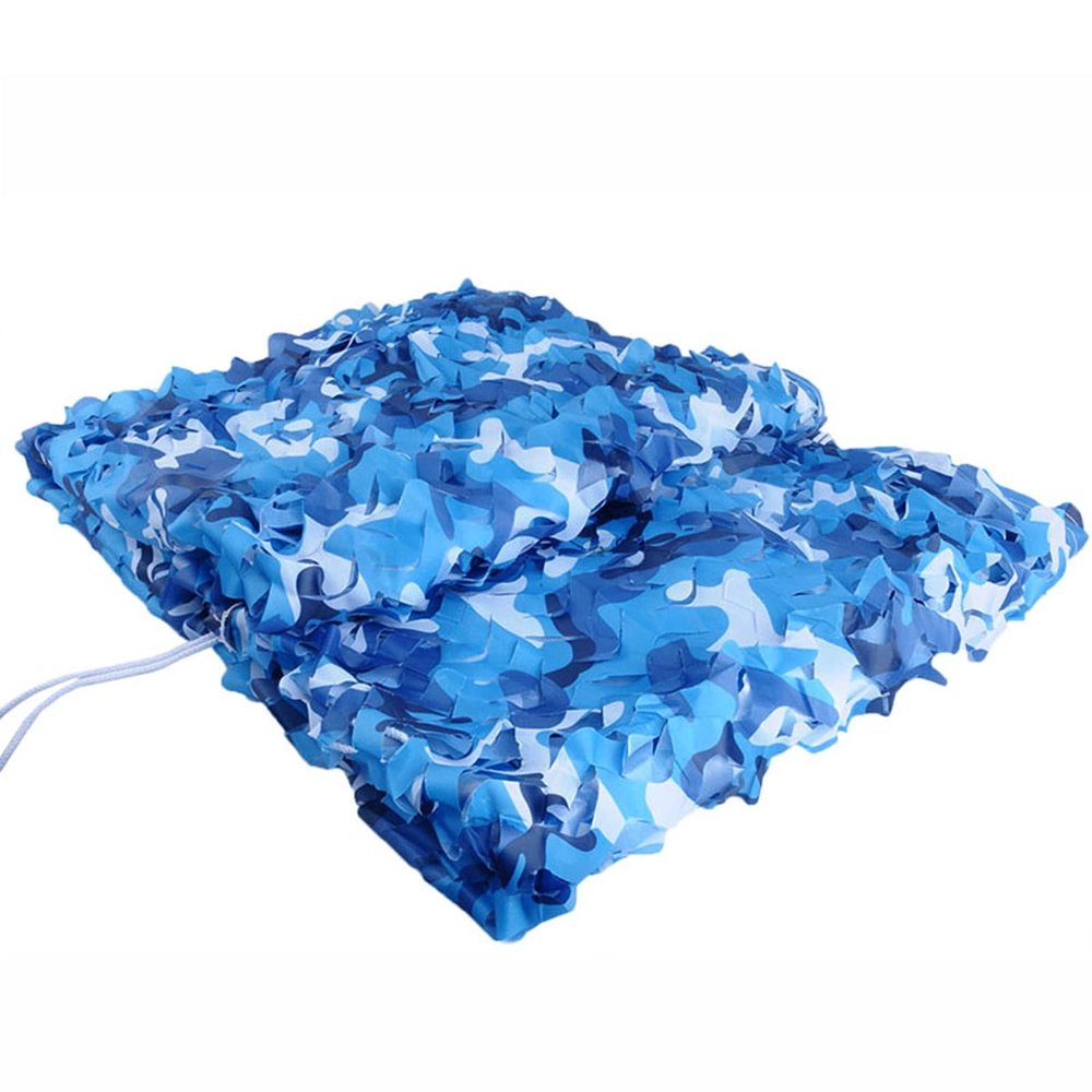 BcofoA Blue Camouflage Nettingcamo net Military nets LightweightHunting ShootingDecoration Sunshade CampingHide Party Decorations (Size : 1.56M/519.8ft)