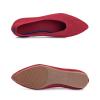 Frank Mully Womens Pointed Toe Flats Knit Dress Shoes Comfort Women Shoes Softable Chili Red, 7 view 3