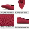 Frank Mully Womens Pointed Toe Flats Knit Dress Shoes Comfort Women Shoes Softable Chili Red, 7 view 4