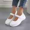 HHZY Women's Casual Platform Mesh Mules Sneaker Nurse Shoes Mary Jane Shoes Comfortable Summer Breathable Non-Slip Walking Sandals,White,US7/EU38 view 4