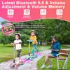 3 Wheel Scooter for Kids, Toddler Scooter with Bluetooth Music Speaker Steam Sprayer LED Lights Aluminum Alloy T-Bar, Ideal Gift for Boys Girls Ages 3-10 (Pink) view 2