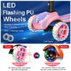 3 Wheel Scooter for Kids, Toddler Scooter with Bluetooth Music Speaker Steam Sprayer LED Lights Aluminum Alloy T-Bar, Ideal Gift for Boys Girls Ages 3-10 (Pink) view 4