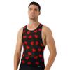 FEESHOW Mens Tank Tops Patchwork O Neck Sleeveless Heart Print Mesh Vests Fitness Summer Tops Black X-Large view 2