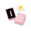 Oinsi Cremation Necklace for Ashes - Stainless Steel Cylinder Heart Pet Human Ashes Holder Keepsake Memorial Lockets Hollow Pendant Jewelry Women (Silver With Rose Gold) view 3