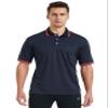FitsT4 Sports Short Sleeve Polo Shirt Baseball/Softball Umpire Jersey/Referee Uniform - Sized for Chest Protector Navy S view 2