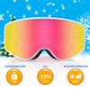 EXP VISION Kids Ski/Snowboard Goggles, Child Snow Goggles Over Glasses for Boys Girls Toddler Age 4-14 (Kids Ski Goggles-Pink) view 3