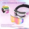 EXP VISION Kids Ski/Snowboard Goggles, Child Snow Goggles Over Glasses for Boys Girls Toddler Age 4-14 (Kids Ski Goggles-Pink) view 4