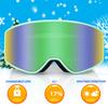 EXP VISION Kids Ski Snowboard Goggles, Parent-child Snow Goggles Over Glasses for Age 4-14 Boys, Girl, Youth(Kids Ski Goggles-Green) view 3