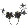 Beaupretty Butterfly Forest Antler Hairband Tree Branches Butterfly Headband Antler Headpiece Leaves Deer Crown Halloween Cosplay Headwear view 1