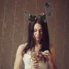 Beaupretty Butterfly Forest Antler Hairband Tree Branches Butterfly Headband Antler Headpiece Leaves Deer Crown Halloween Cosplay Headwear view 3