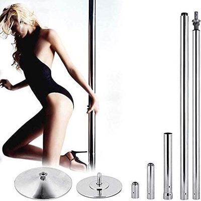 LJYT Portable stripping spiral rotation dance rod, height can be adjusted from 2.25 meters, suitable for fitness equipment, dance sports