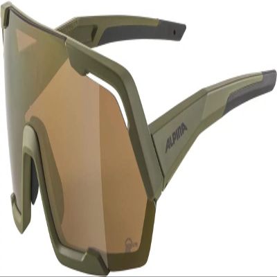 ALPINA Contrast-enhancing, Anti-fog Cycling Glasses For Men & Women, 100% UV Protection, Rocket Q-LITE, black matt, one size