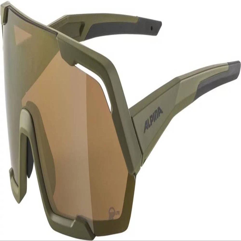ALPINA Contrast-enhancing, Anti-fog Cycling Glasses For Men & Women, 100% UV Protection, Rocket Q-LITE, black matt, one size