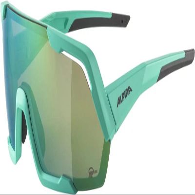 ALPINA Contrast-enhancing, Anti-fog Cycling Glasses For Men & Women, 100% UV Protection, Rocket Q-LITE, turquoise matte, one size