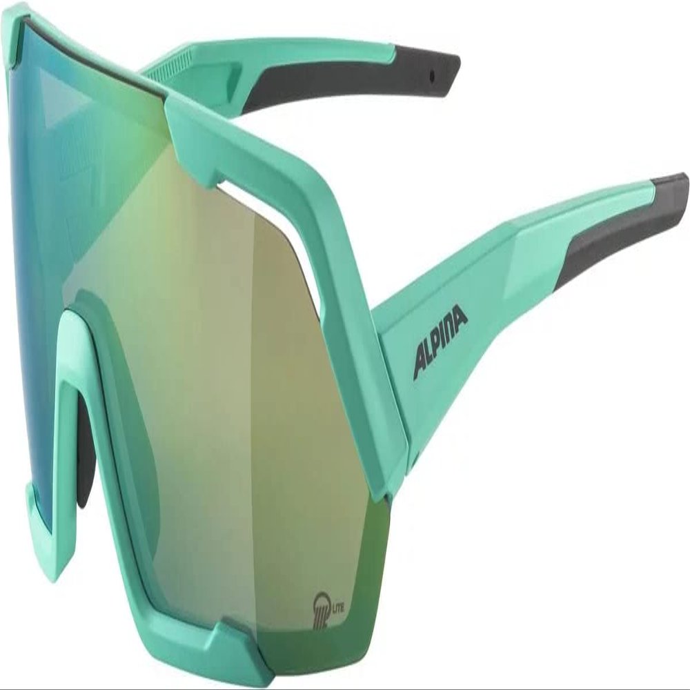 ALPINA Contrast-enhancing, Anti-fog Cycling Glasses For Men & Women, 100% UV Protection, Rocket Q-LITE, turquoise matte, one size