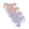 4 Pack of Womens Underwear Lace Sexy Panties Milk Silk Non-Trace Ice Silk Breathable Briefs Lace Underwear (Style BL) view 1