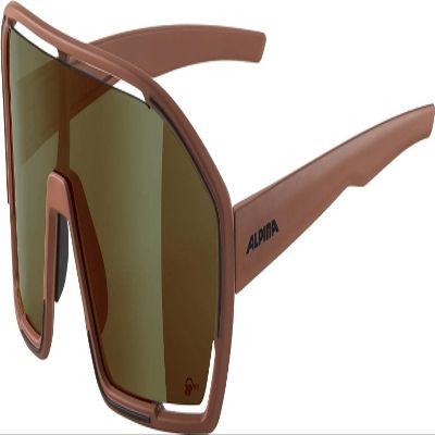 ALPINA Modern Square Sports Glasses, Brick Matte, One Size