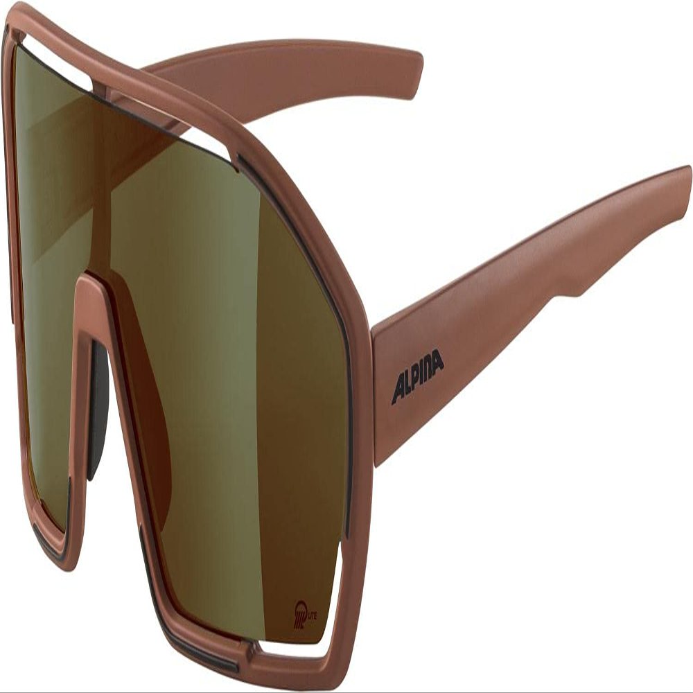 ALPINA Modern Square Sports Glasses, Brick Matte, One Size