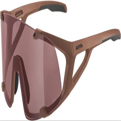 ALPINA Mirrored, Contrast-enhancing Cycling Glasses For Men & Women, 100% UV Protection, HWK Q-LITE, black matt, one size