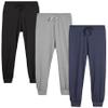 Sweet Hearts Girls Sweatpants - 3 Pack Super Soft Performance Jogger Girls Pants: Made in USA (Sizes 5-18), Size 14-16, Black/Heather Grey/Navy view 3