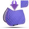 GLP Numnah Saddle Pads with Matchy Bonnet Set with Jewel (Ship from USA) (Full, Purple) view 1
