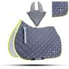 GLP Numnah Saddle Pads with Matchy Bonnet Set with Jewel (Ship from USA) (Pony, Grey) view 1