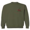 0397. Front and Back Cool Graphic Tattoo Bones Death Vibe Cherry Skull You Live Twice Men's Crewneck Sweatshirt (Olive Large) view 1