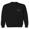 0397. Front and Back Cool Graphic Tattoo Bones Death Vibe Cherry Skull You Live Twice Men's Crewneck Sweatshirt (Black Large)