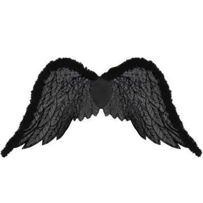 Black Fallen Angel Wings - 25" x 20" (1 Count) - Perfect For Halloween Parties & Themed Events