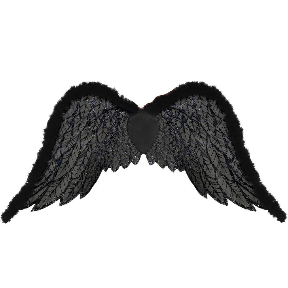 Black Fallen Angel Wings - 25" x 20" (1 Count) - Perfect For Halloween Parties & Themed Events