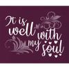 Go All Out 5X-Large Maroon Adult It is Well with My Soul Christian T-Shirt view 4