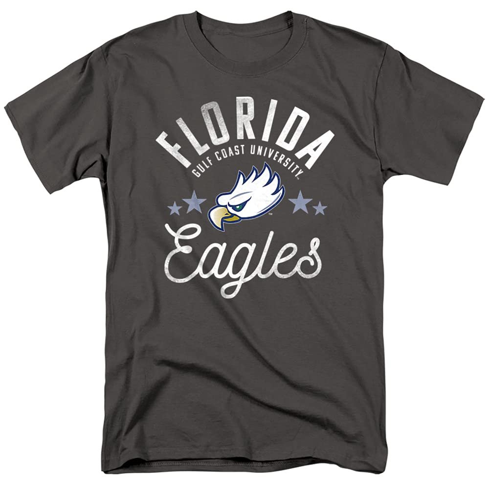 Florida Gulf Coast University Official Eagles Unisex Adult T Shirt,Charcoal, 5X-Large