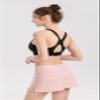 ALWAYS Athletic Women's Tennis Skirt - High Waisted Mini Golf Skort Pink Small view 4
