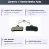 2 Pairs Bike Brake Pads Ceramic E-Bike for Shimano D02S Saint M,810,820,640, TRP, Quadiem, Slate.The Bicycle Replacement Part for OEM Brakes for high Braking Power and Quiet Stops. view 2